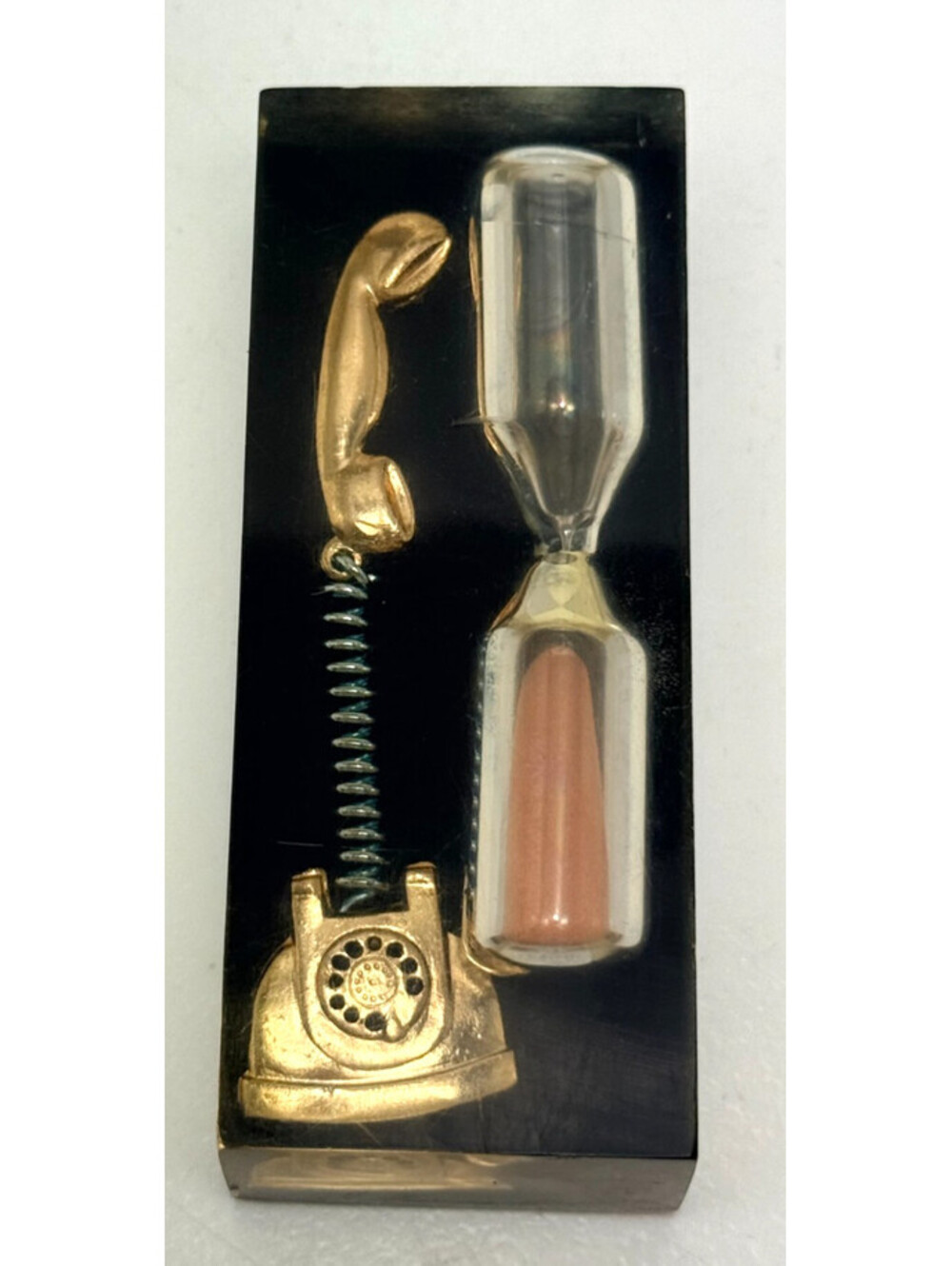 Vtg 1960’s Plastic Phone Pink Sand Timer Hourglass Kitsch Retro Memories